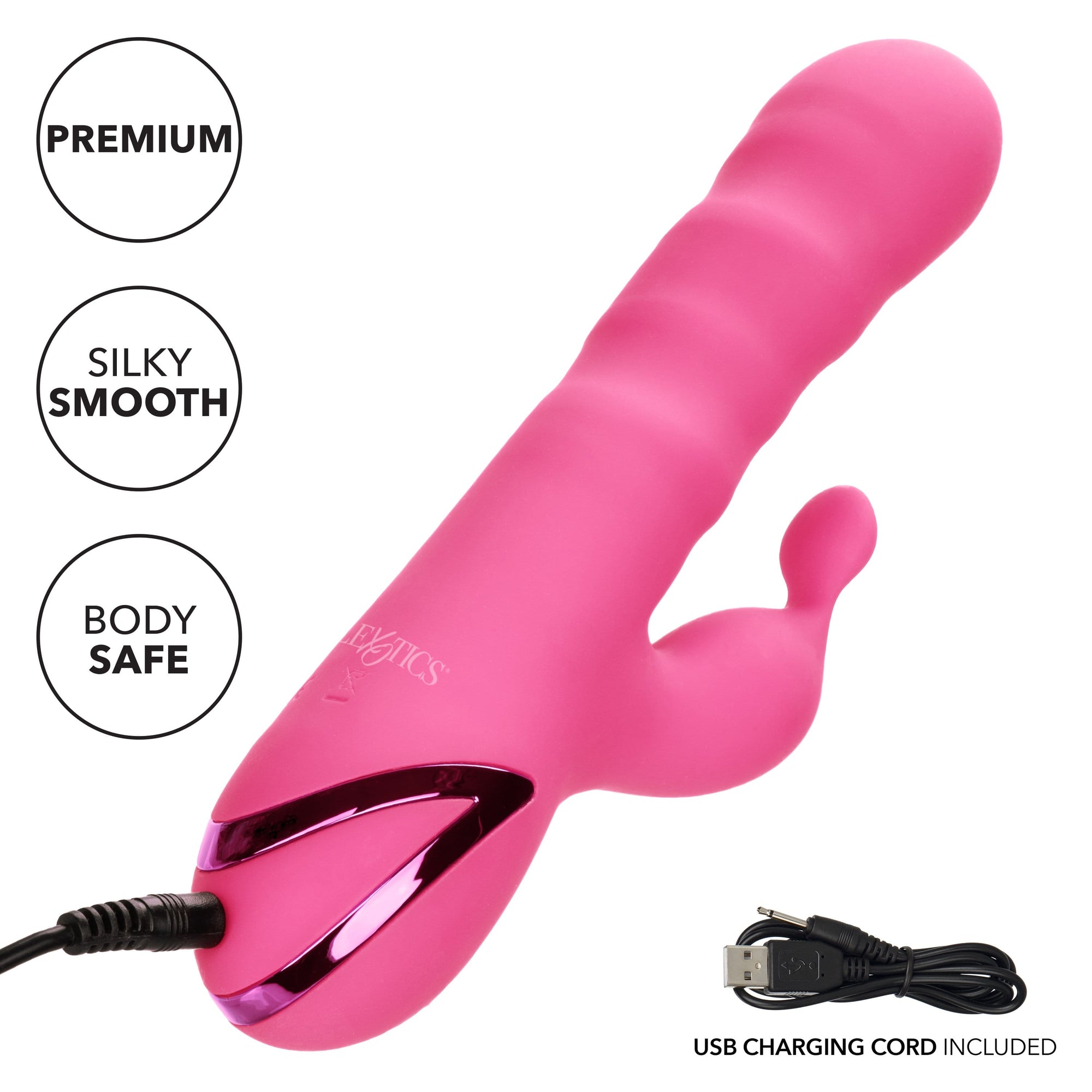 California Exotics - California Dreaming Santa Barbara Surfer Rabbit Vibrator (Pink) Rabbit Dildo (Vibration) Rechargeable 716770097903 CherryAffairs