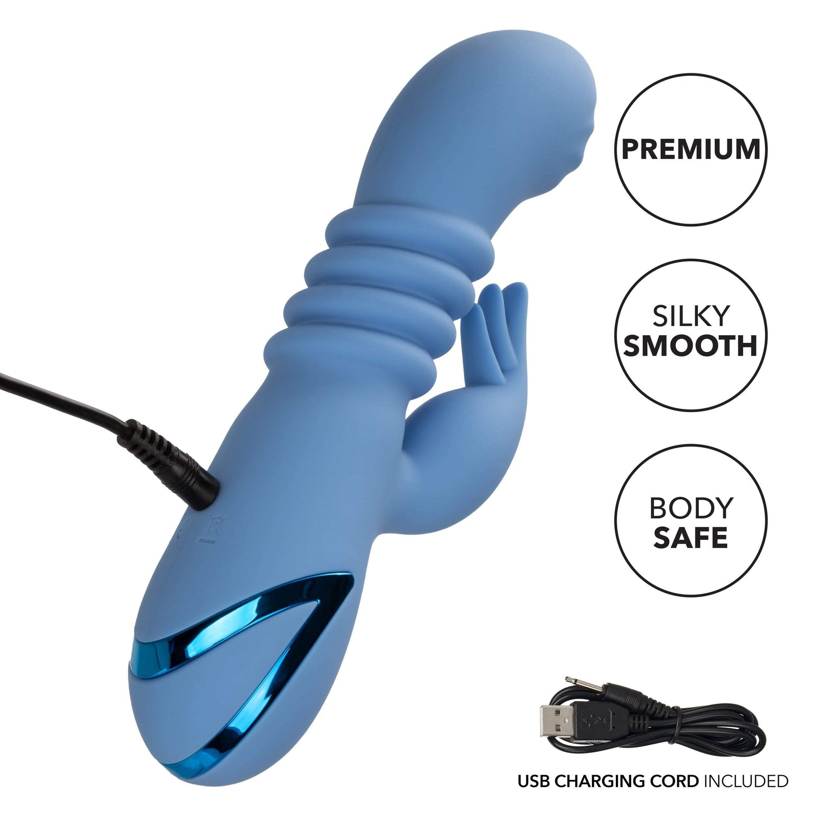 California Exotics - California Dreaming Santa Cruz 'Coaster Rabbit Vibrator (Blue) Rabbit Dildo (Vibration) Rechargeable 716770097910 CherryAffairs