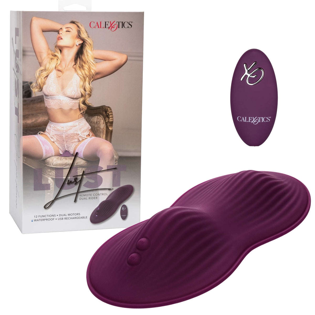 California Exotics - Lust Remote Control Dual Rider Clit Massager (Purple) Clit Massager (Vibration) Rechargeable 716770098405 CherryAffairs