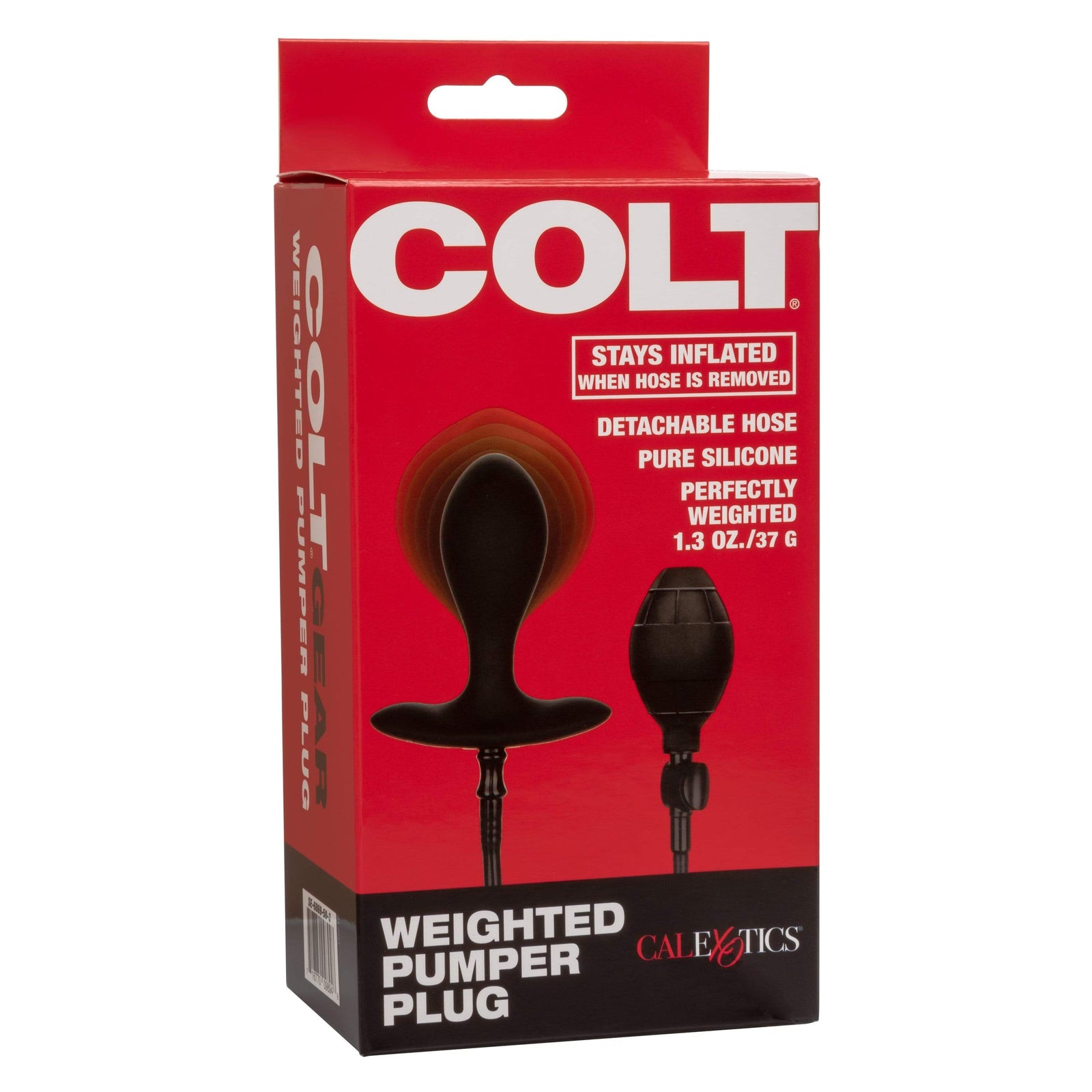 California Exotics - Colt Weighted Inflatable Pumper Plug (Black) Expandable Anal Plug (Non Vibration) 716770098948 CherryAffairs