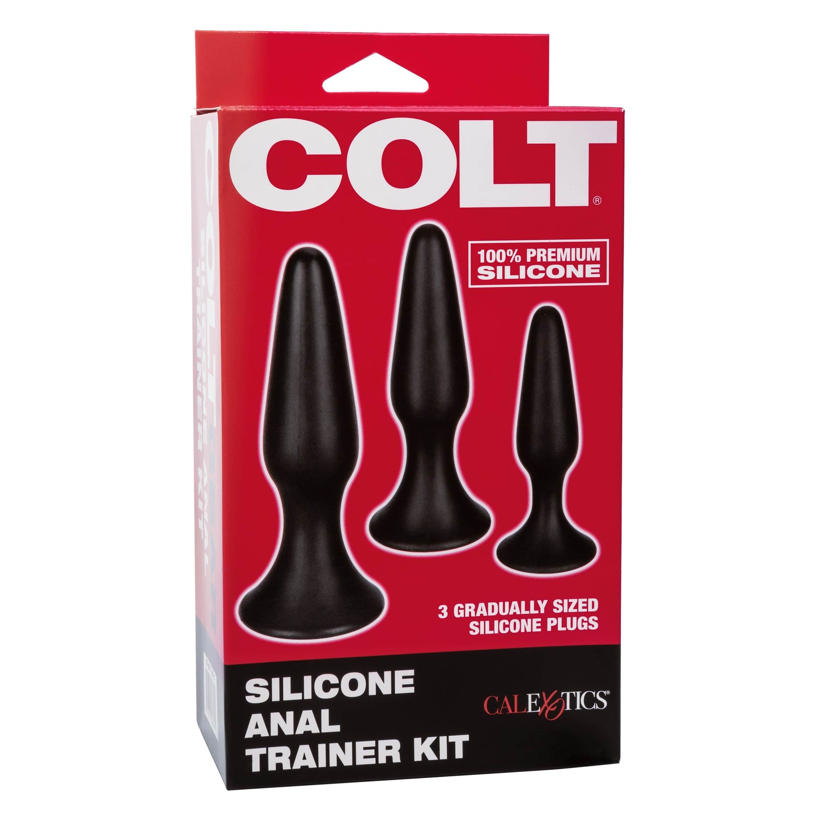 California Exotics - Colt Silicone Anal Trainer Kit 3 Plugs (Black) Anal Kit (Non Vibration) 530352746 CherryAffairs