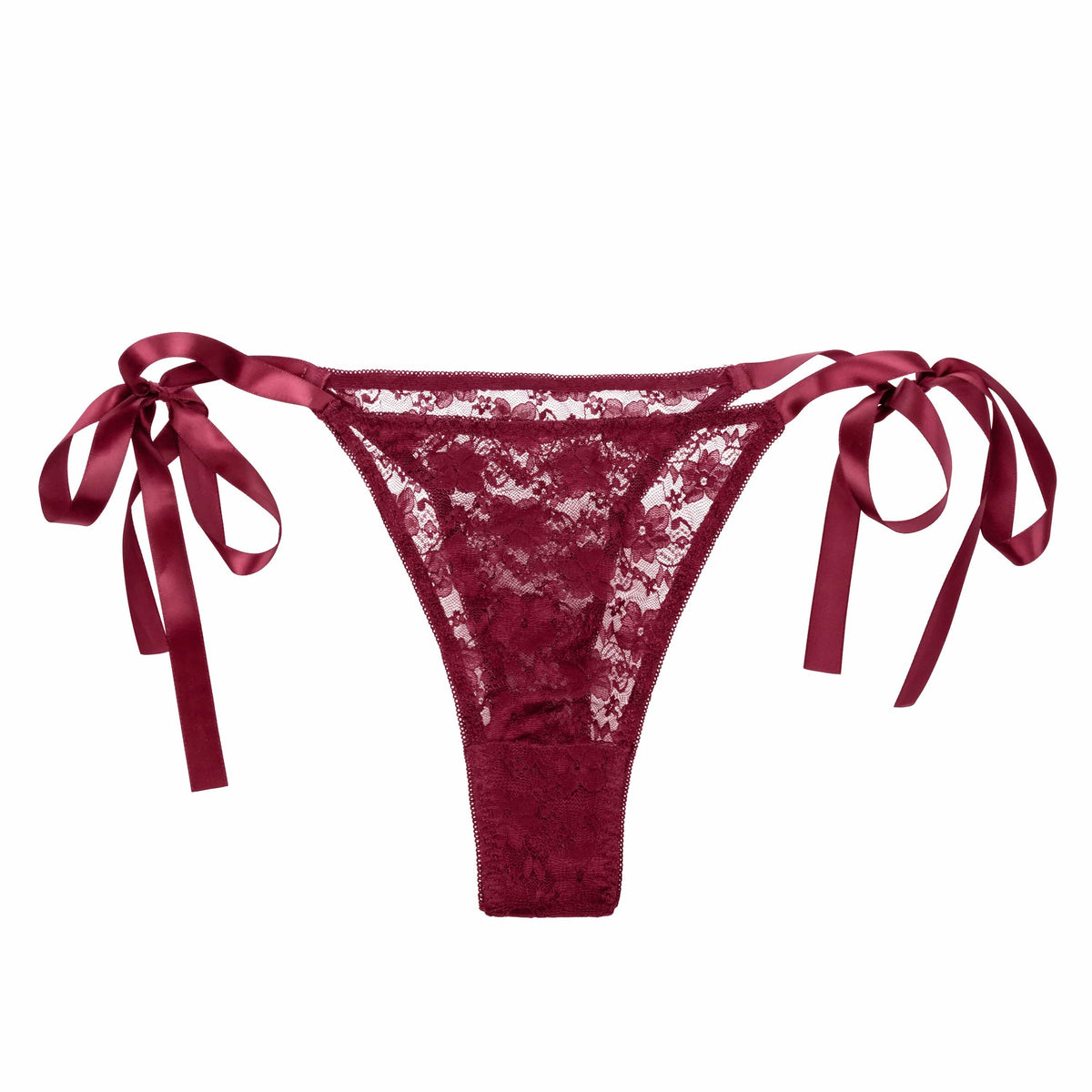 California Exotics - Remote Control Vibrating Lace Thong Set (Burgundy) Panties Massager Remote Control (Vibration) Rechargeable 716770099211 CherryAffairs