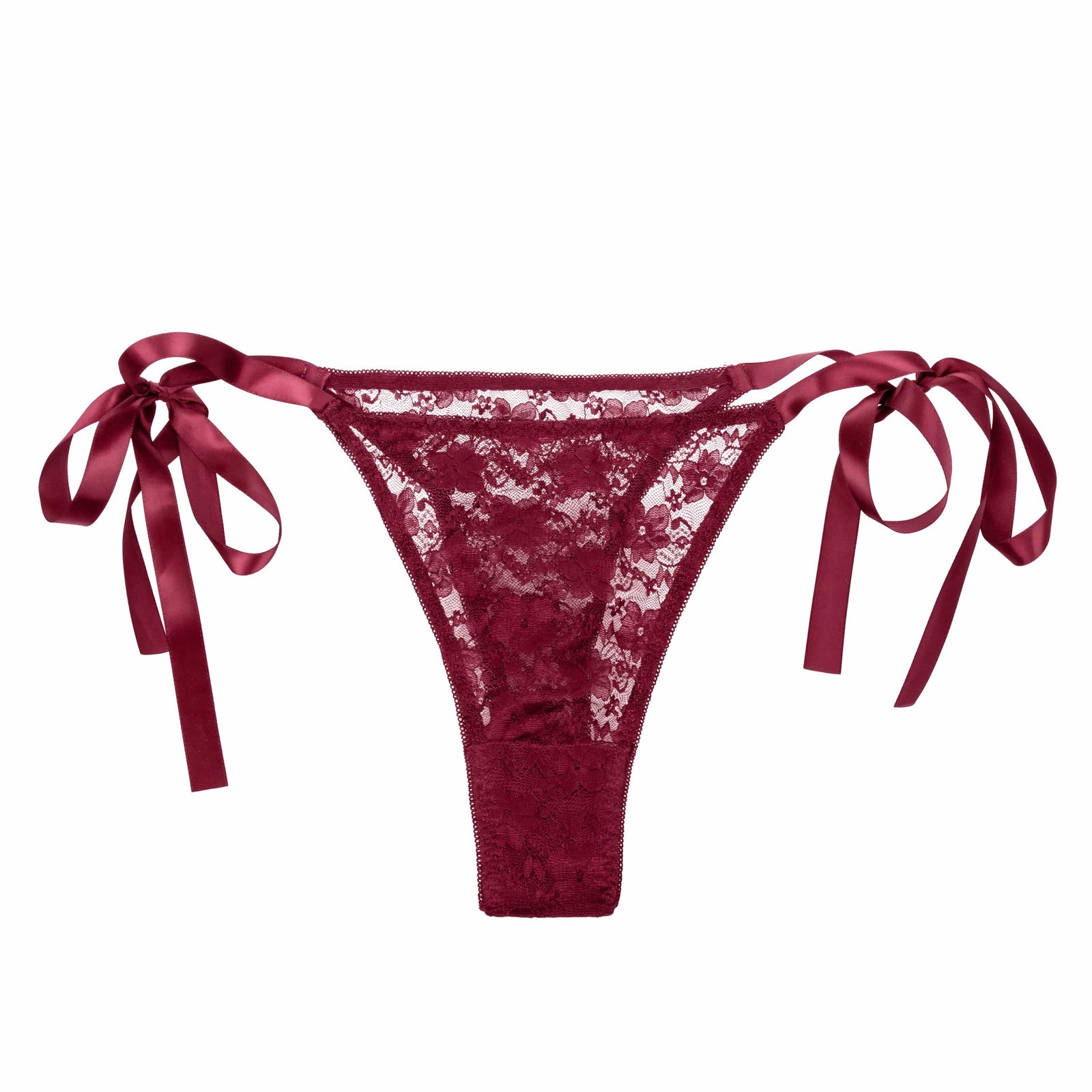California Exotics - Remote Control Vibrating Lace Thong Set (Burgundy) Panties Massager Remote Control (Vibration) Rechargeable 716770099211 CherryAffairs