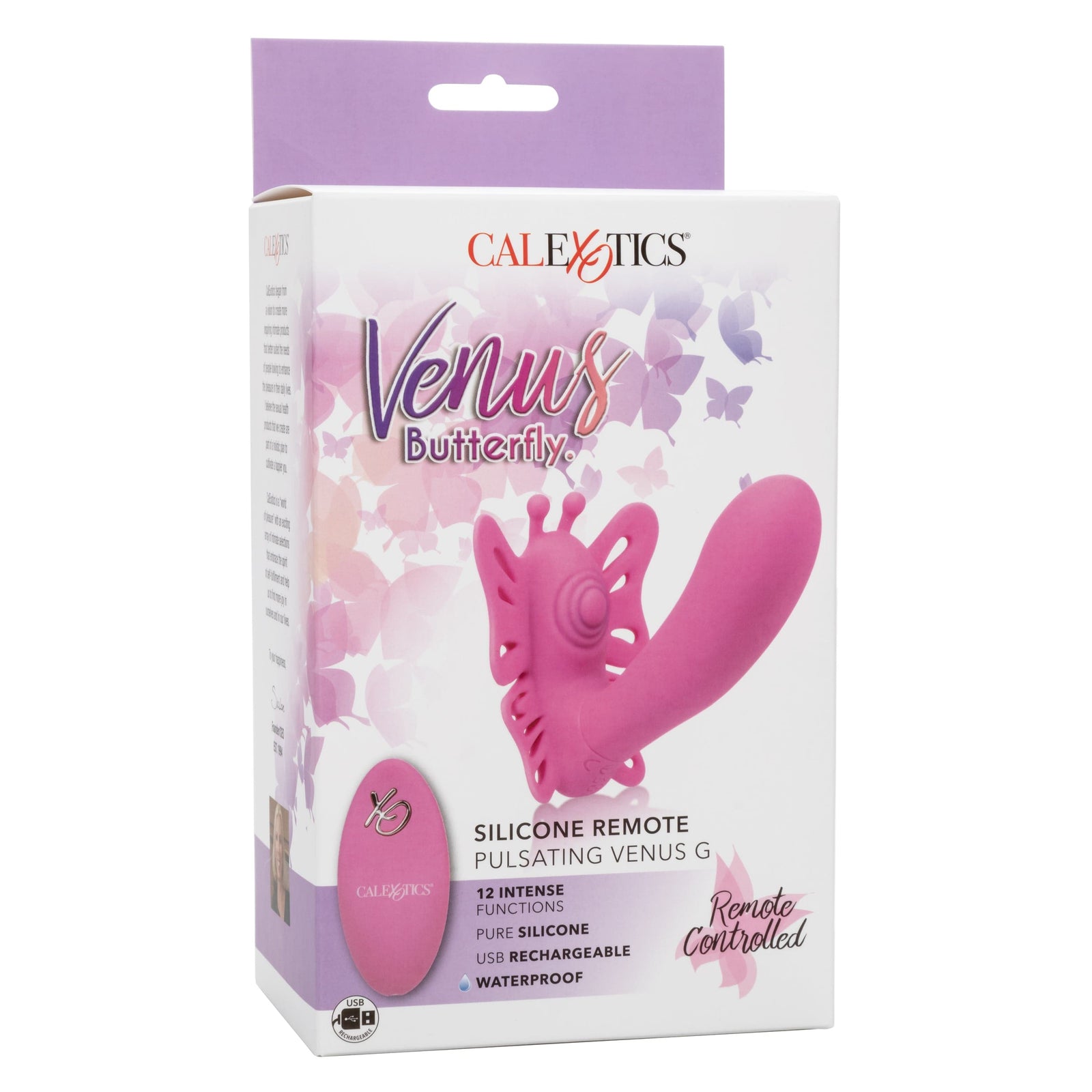 California Exotics - Venus Butterfly Silicone Remote Pulsating Venus G Spot Vibrator (Pink) G Spot Dildo (Vibration) Rechargeable 716770100856 CherryAffairs