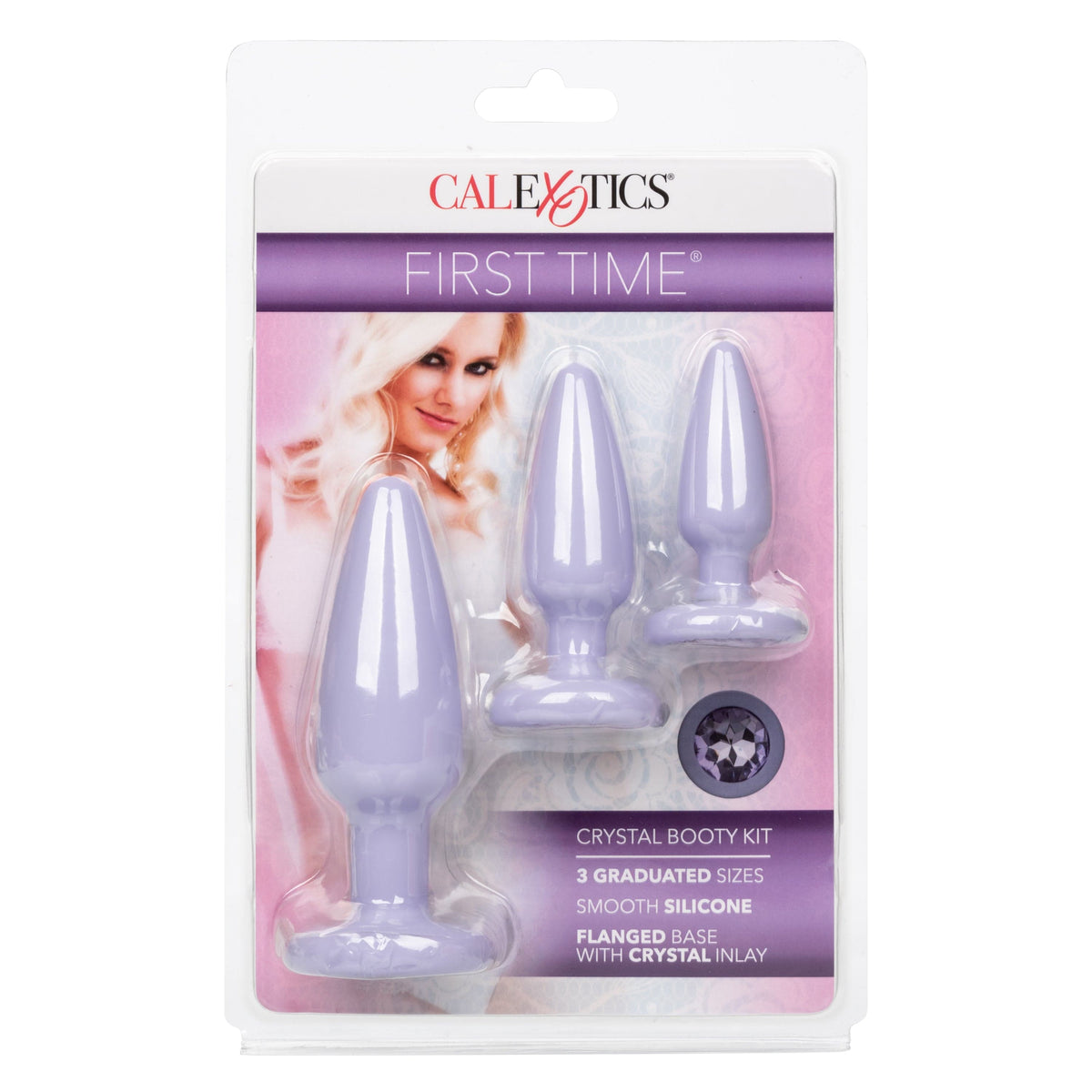 California Exotics - First Time Crystal Booty Anal Kit (Purple) Anal Plug (Non Vibration) 716770101174 CherryAffairs
