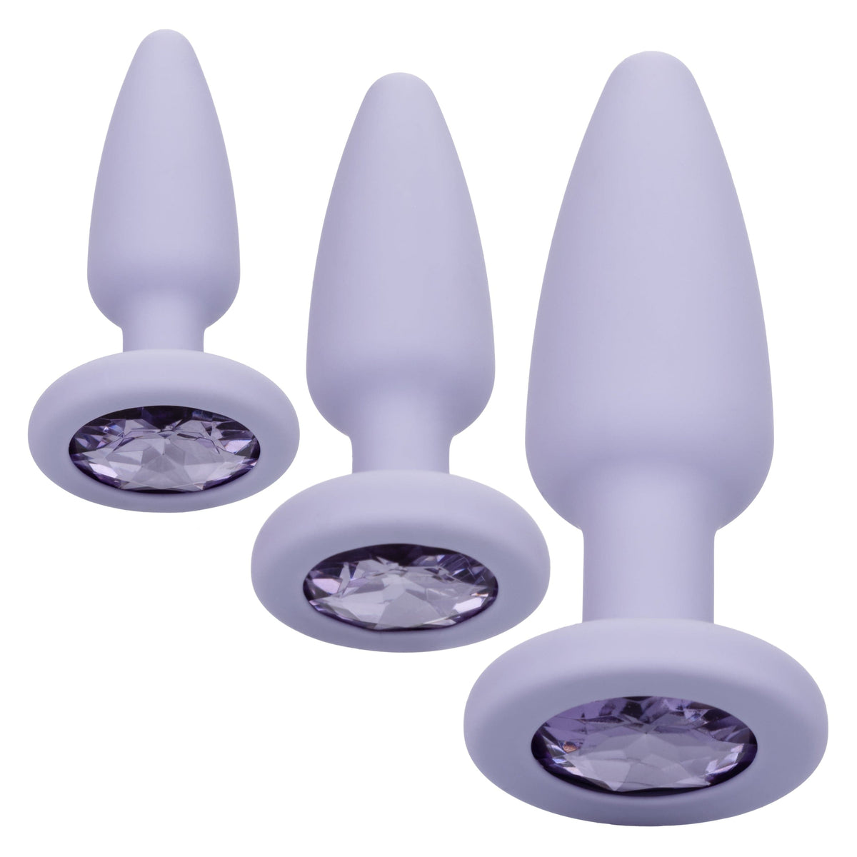 California Exotics - First Time Crystal Booty Anal Kit (Purple) Anal Plug (Non Vibration) 716770101174 CherryAffairs