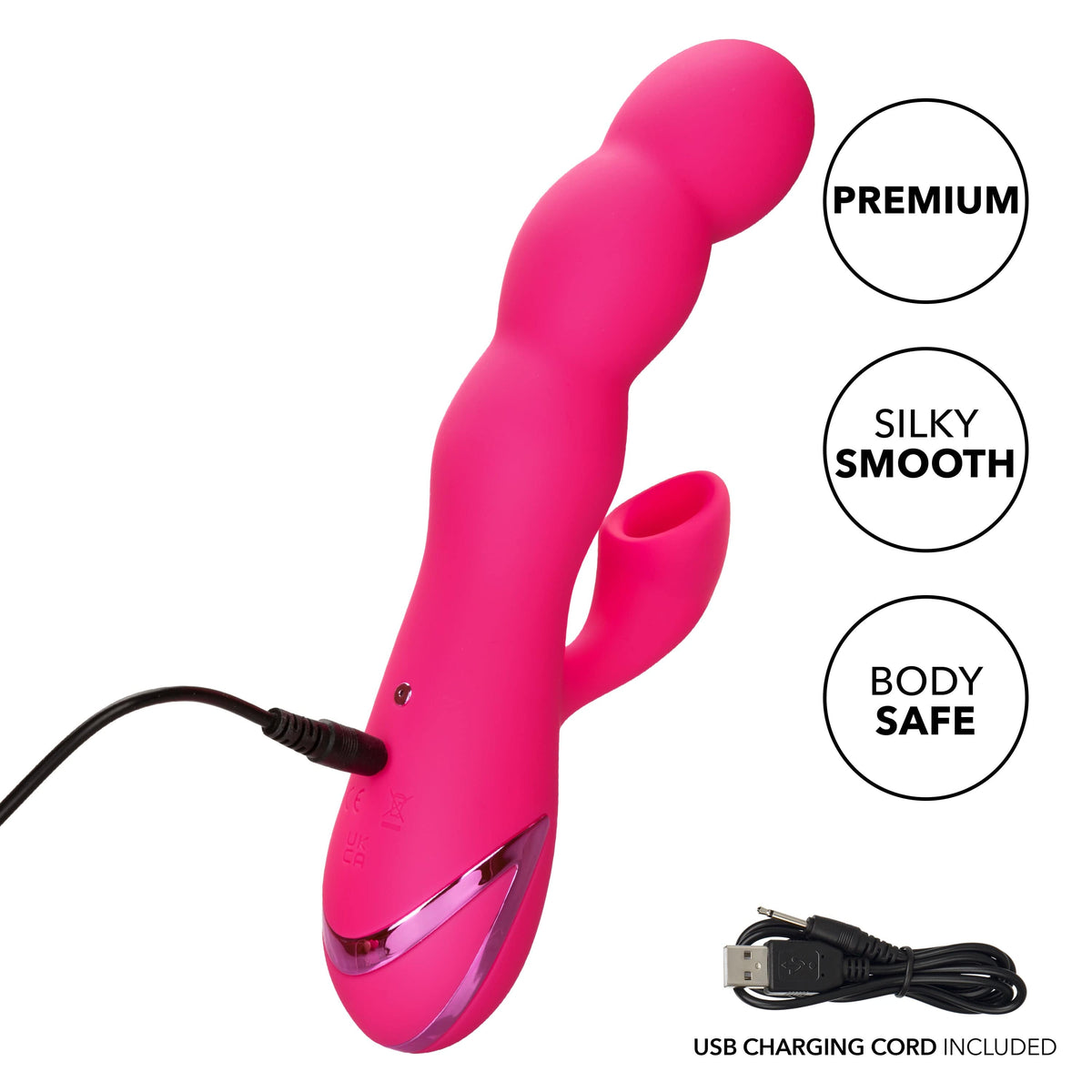 California Exotics - California Dreaming Oceanside Orgasm Suction Rabbit Vibrator (Pink) Rabbit Dildo (Vibration) Rechargeable 622853184 CherryAffairs