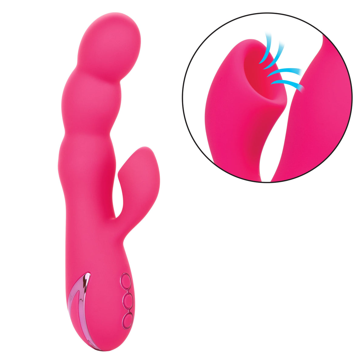 California Exotics - California Dreaming Oceanside Orgasm Suction Rabbit Vibrator (Pink) Rabbit Dildo (Vibration) Rechargeable 716770101198 CherryAffairs