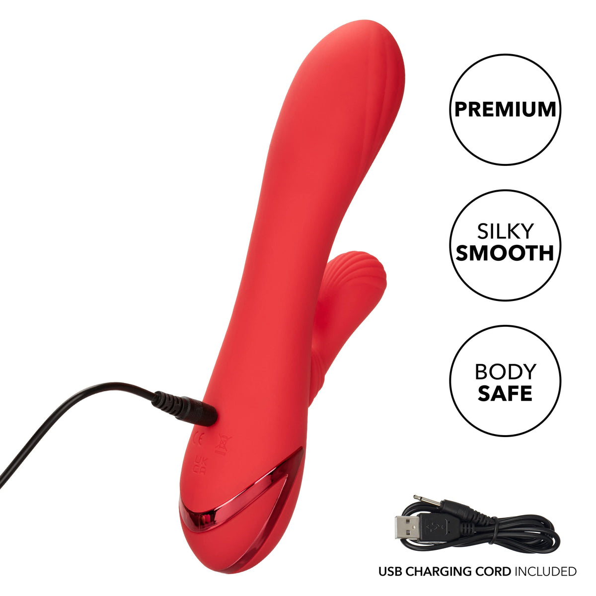 California Exotics - California Dreaming Palisades Passion Heat Swing Rabbit Vibrator (Red) Rabbit Dildo (Vibration) Rechargeable CherryAffairs
