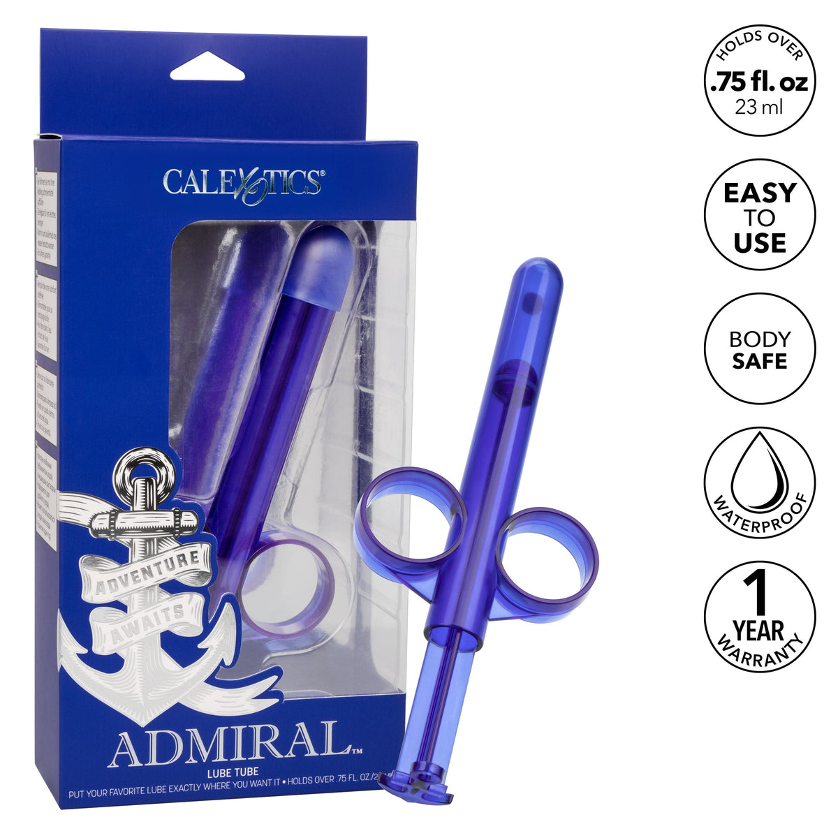 California Exotics - Admiral Lube Tube Accessory (Blue) Accessories 622857430 CherryAffairs