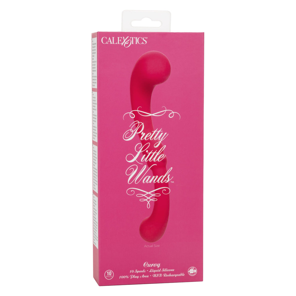 California Exotics - Pretty Little Wands Curvy Flexible G Spot Vibrator (Pink) G Spot Dildo (Vibration) Rechargeable 716770101785 CherryAffairs