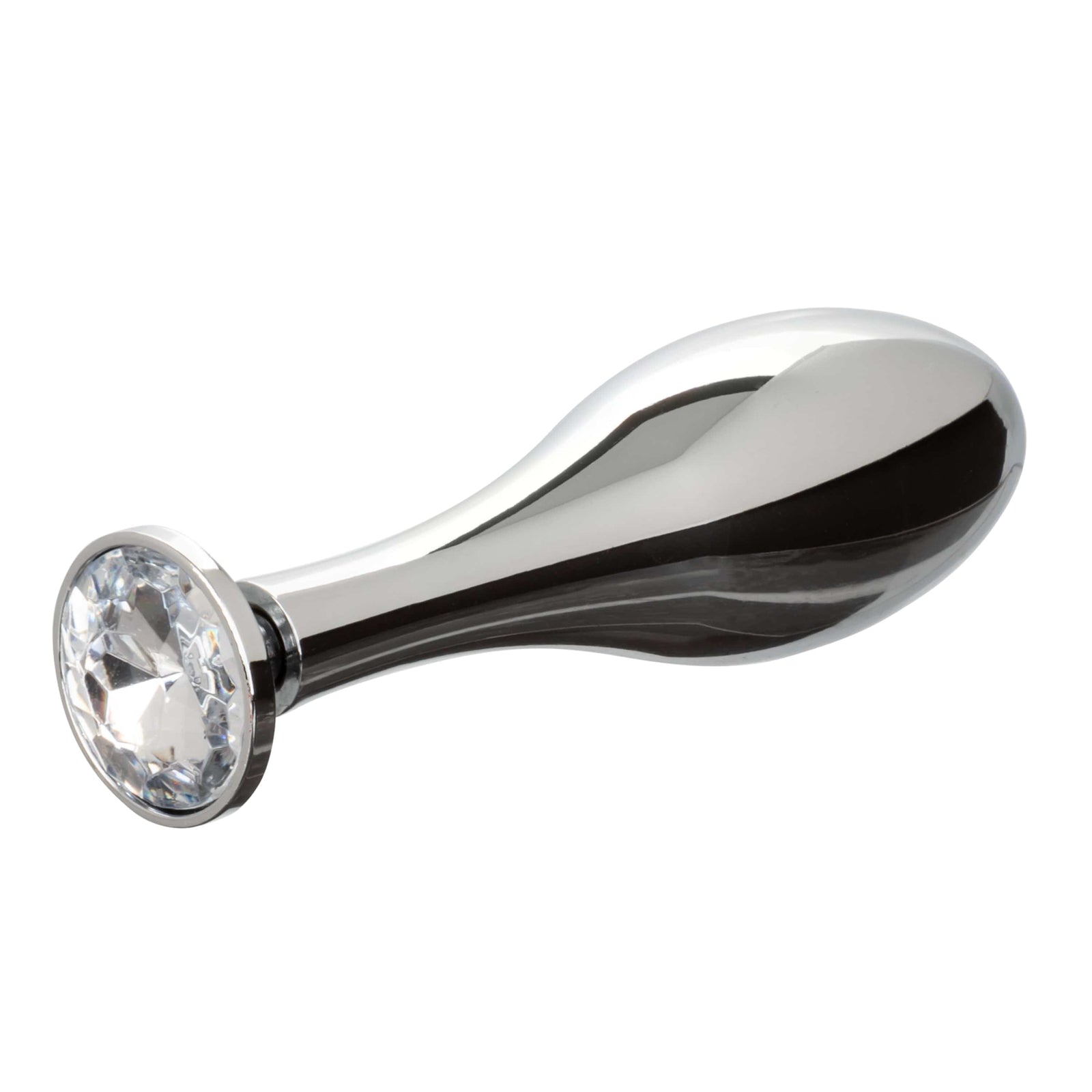 California Exotics - Star Fucker Teardrop Anal Plug with Cock Support (Silver) Anal Plug (Non Vibration) 716770102546 CherryAffairs