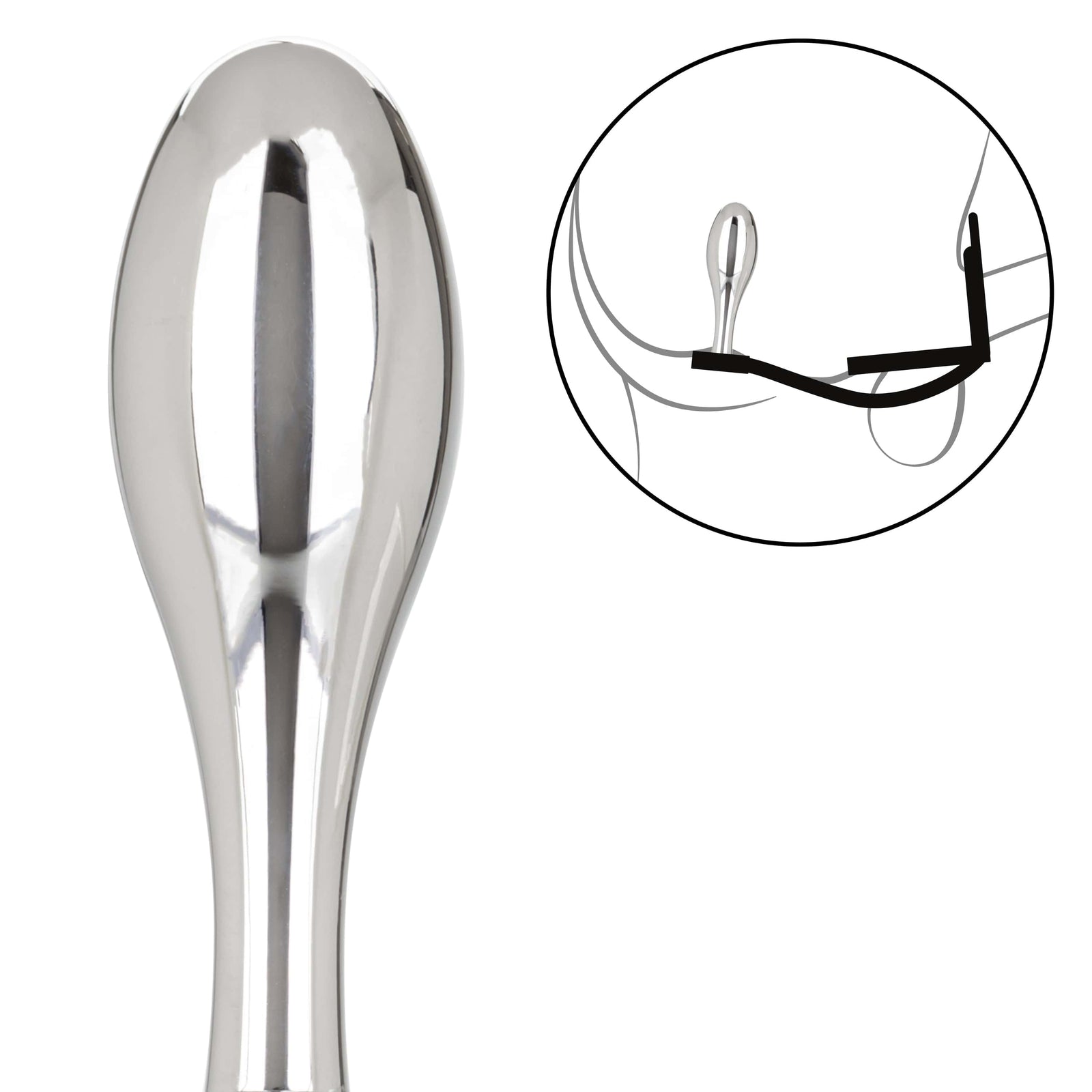 California Exotics - Star Fucker Teardrop Anal Plug with Cock Support (Silver) Anal Plug (Non Vibration) 716770102546 CherryAffairs