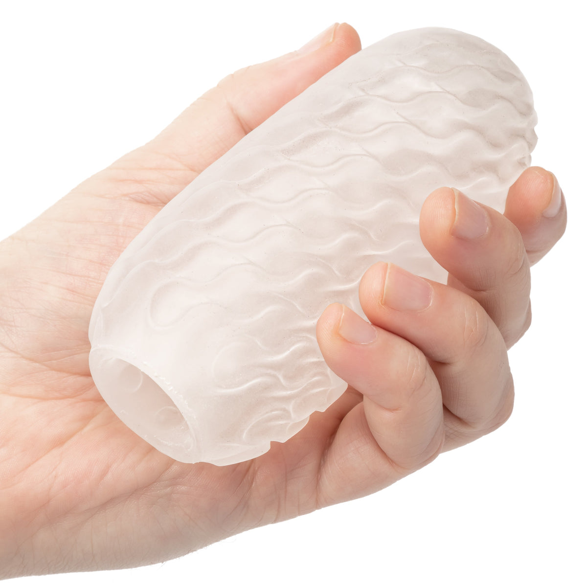 California Exotics - Boundless Reversible Nubby Soft Stroker (White) - White - Masturbator Soft Stroker (Non Vibration)