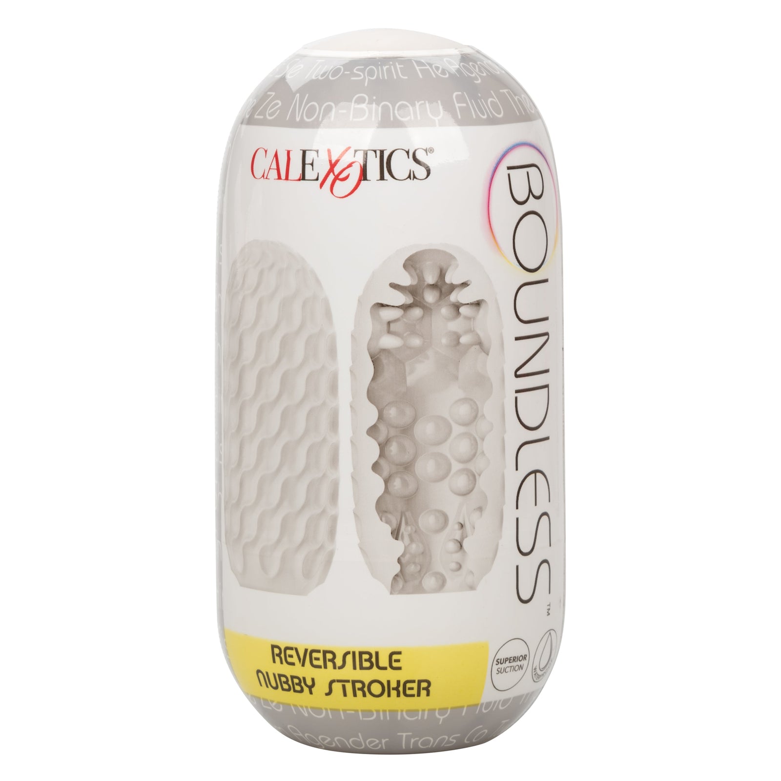 California Exotics - Boundless Reversible Nubby Soft Stroker (White) - White - Masturbator Soft Stroker (Non Vibration)