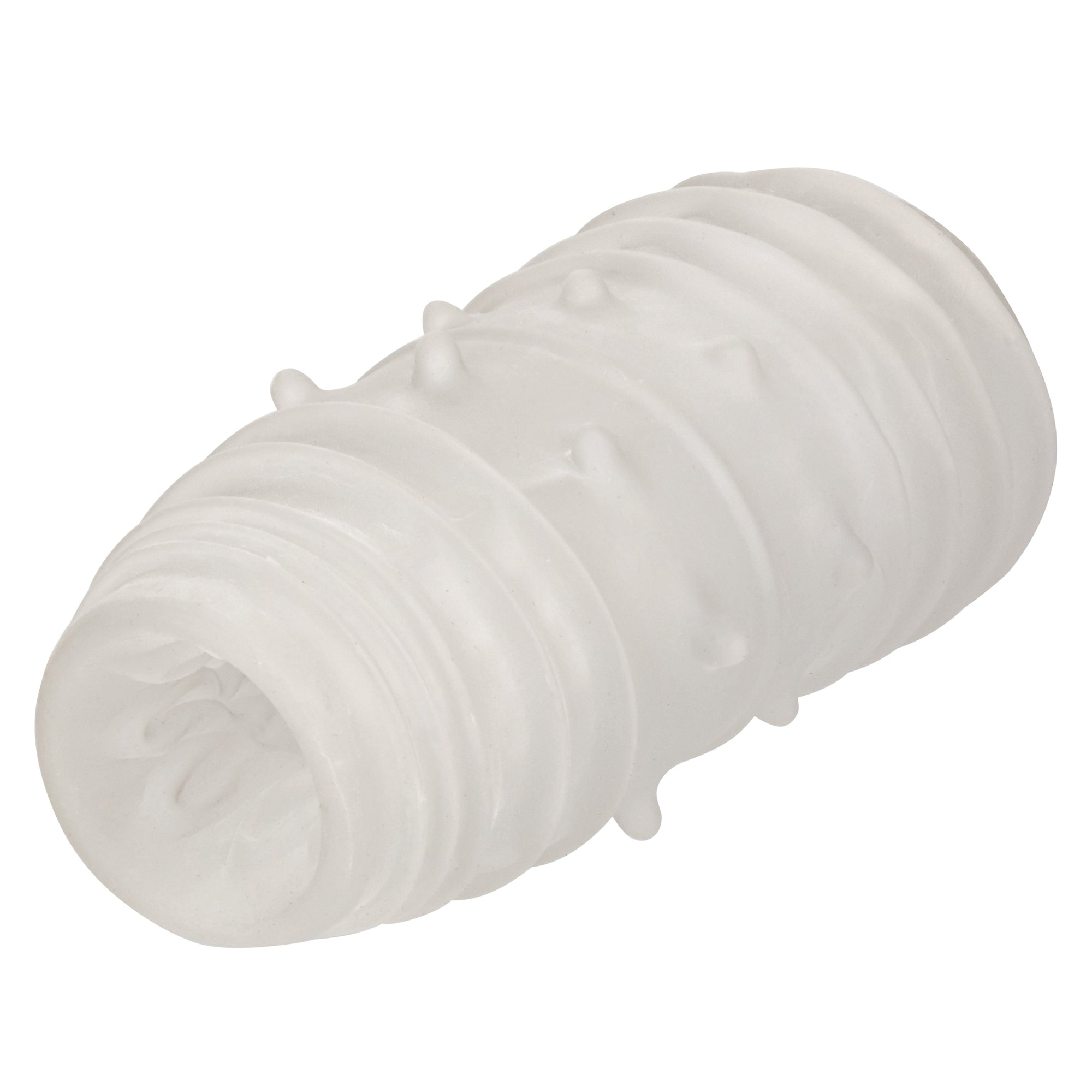 California Exotics - Boundless Reversible Ribbed Soft Stroker (White) - White - Masturbator Soft Stroker (Non Vibration)