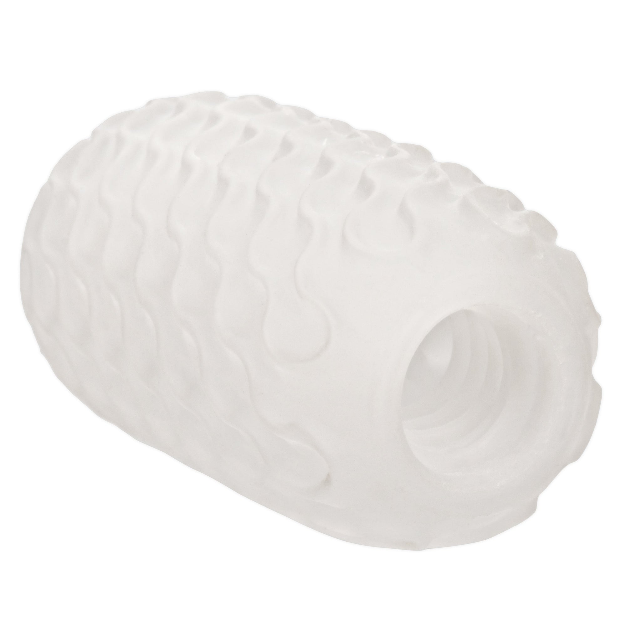 California Exotics - Boundless Reversible Ribbed Soft Stroker (White) - White - Masturbator Soft Stroker (Non Vibration)