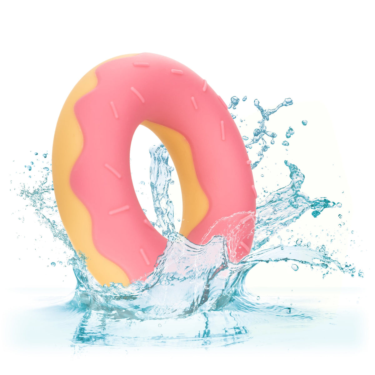 California Exotics - Naughty Bits Dickin Donuts Silicone Donut Cock Ring (Pink) Silicone Cock Ring (Non Vibration) 674675047 CherryAffairs