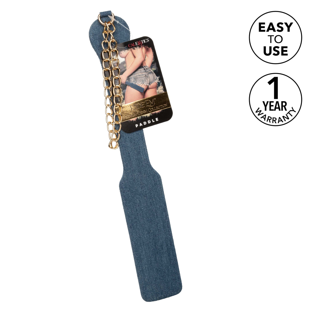 California Exotics - Ride &#39;em Premium Denim Collection Paddle (Blue) CE2086 CherryAffairs