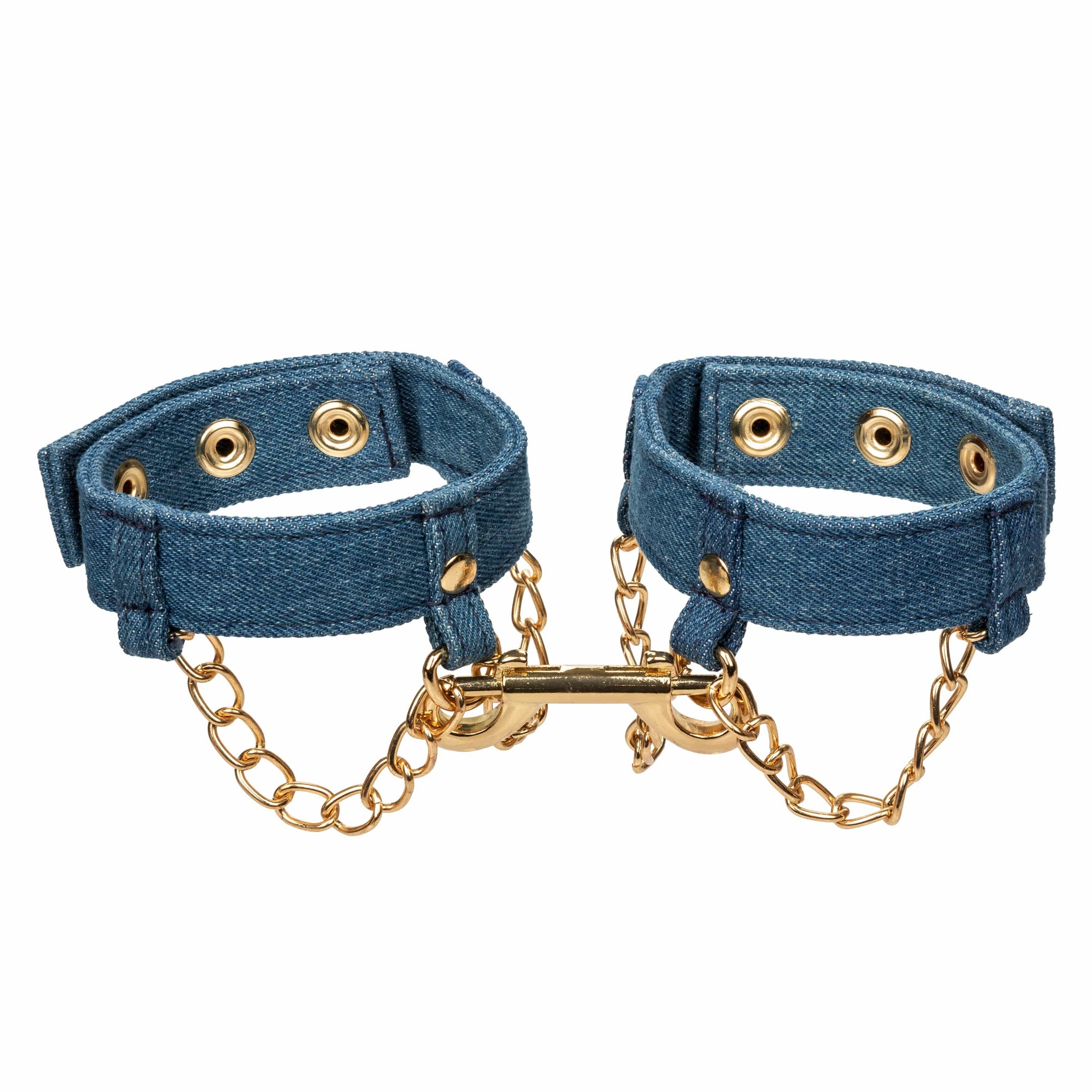 California Exotics - Ride 'em Premium Denim Collection Ankle Cuffs (Blue) CE2088 CherryAffairs