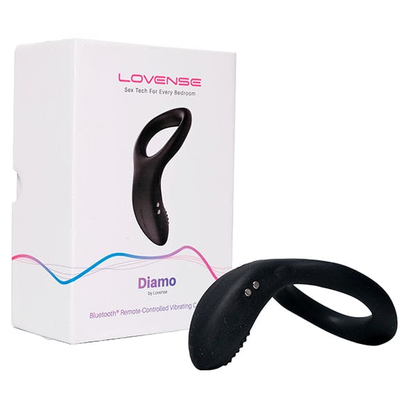 Lovense - Diamo App-Controlled Vibrating Silicone Cock Ring (Black) Remote Control Cock Ring (Vibration) Rechargeable 728360599759 CherryAffairs