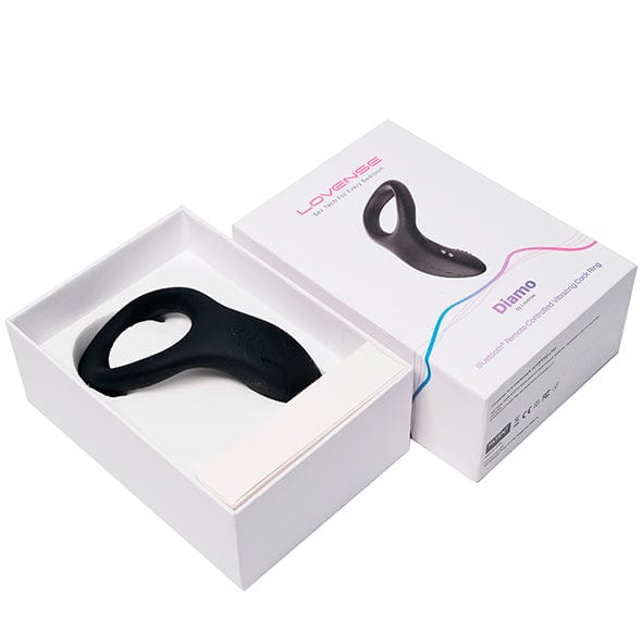 Lovense - Diamo App-Controlled Vibrating Silicone Cock Ring (Black) Remote Control Cock Ring (Vibration) Rechargeable 728360599759 CherryAffairs
