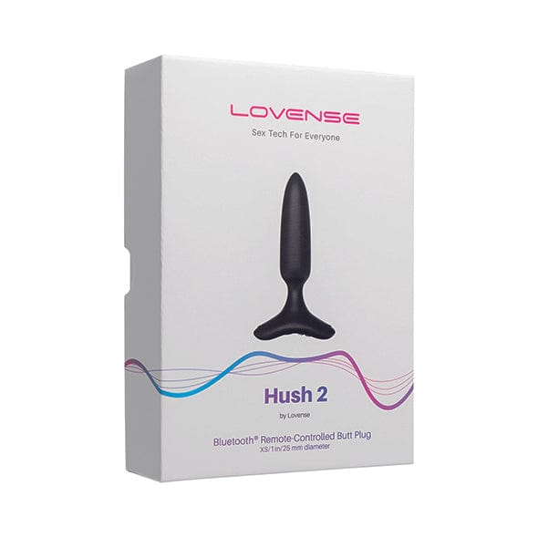 Lovense - Hush 2 App-Controlled Silicone Butt Plug 1" (Black) Anal Plug (Vibration) Rechargeable 728360599797 CherryAffairs