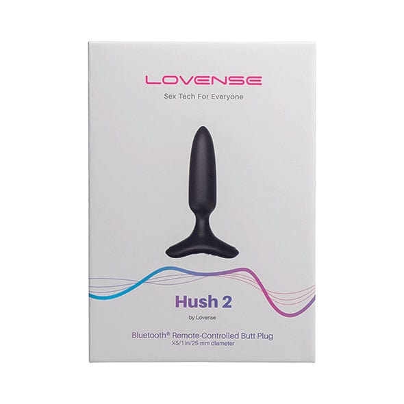 Lovense - Hush 2 App-Controlled Silicone Butt Plug 1" (Black) Anal Plug (Vibration) Rechargeable 728360599797 CherryAffairs