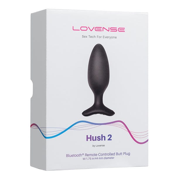 Lovense - Hush 2 App-Controlled Silicone Butt Plug 1.75" (Black) Anal Plug (Vibration) Rechargeable 728360599810 CherryAffairs