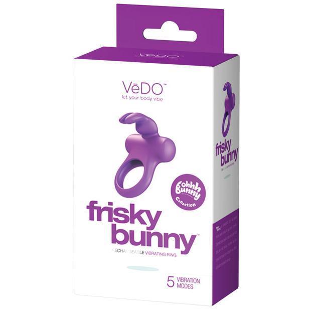 VeDO - Frisky Bunny Rechargeable Vibrating Cock Ring (Perfectly Purple) Silicone Cock Ring (Vibration) Rechargeable Singapore