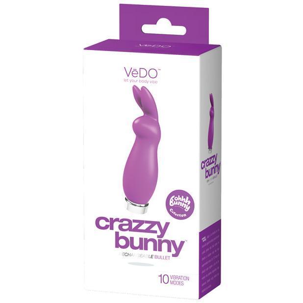VeDO - Crazzy Bunny Rechargeable Bullet Vibrator (Perfectly Purple) Clit Massager (Vibration) Rechargeable Singapore