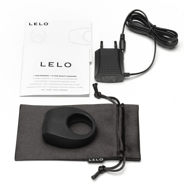 LELO - Tor 2 Vibrating Cock Ring (Black) - Black - Silicone Cock Ring (Vibration) Rechargeable