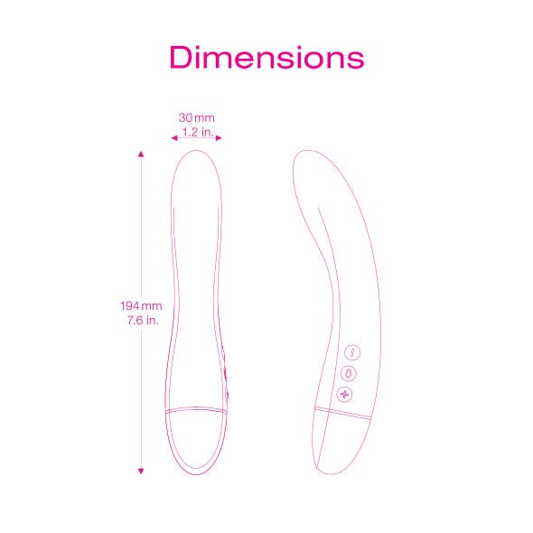 Intimina - Raya Personal Massager G Spot Vibrator (Pink) G Spot Dildo (Vibration) Non Rechargeable 626137321 CherryAffairs