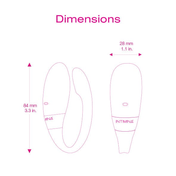 Intimina - Kalia Couples Massager Vibrator (Pink) Couple's Massager (Vibration) Rechargeable ITM1003 CherryAffairs