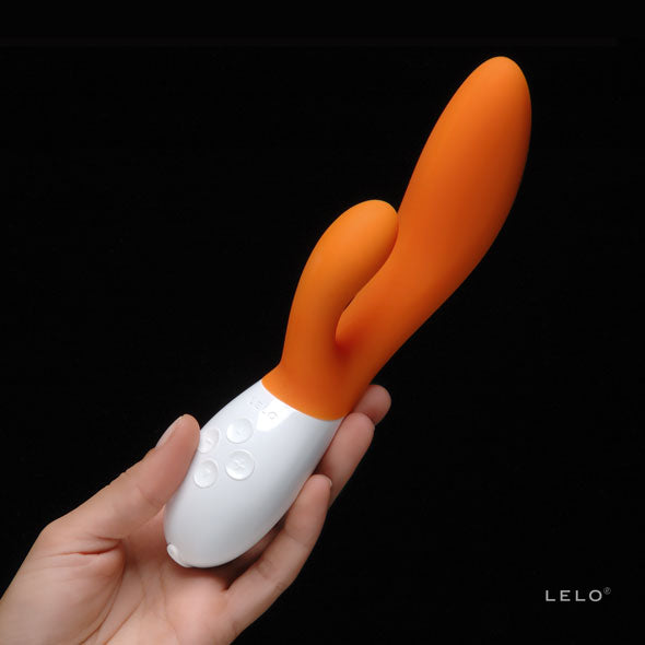 LELO - Ina 2 Rabbit Vibrator (Orange) - Rabbit Dildo (Vibration) Rechargeable