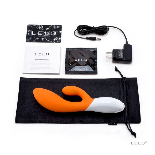 LELO - Ina 2 Rabbit Vibrator (Orange) - Rabbit Dildo (Vibration) Rechargeable