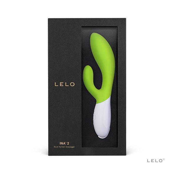 LELO - Ina 2 Rabbit Vibrator (Lime Green) Rabbit Dildo (Vibration) Rechargeable