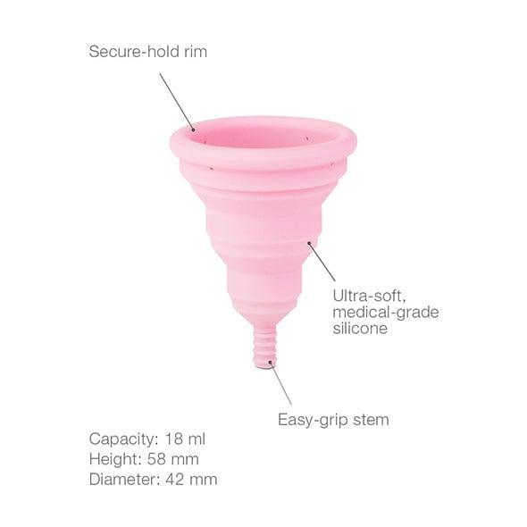 Intimina - Lily Compact Cup A Collapsible Menstrual Cup (Pink) Menstrual Cup 7350075020308 CherryAffairs