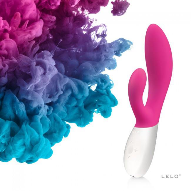 LELO - Ina Wave Rabbit Vibrator (Cerise) - PleasureHobby