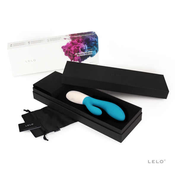 LELO - Ina Wave Rabbit Vibrator (Ocean Blue) - G Spot Dildo (Vibration) Rechargeable