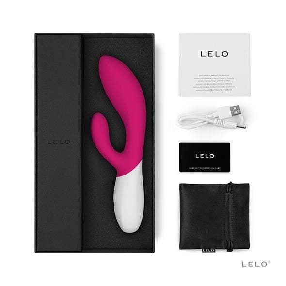 LELO - Ina Wave 2 Rabbit Vibrator (Cerise) Rabbit Dildo (Vibration) Rechargeable 506100498 CherryAffairs
