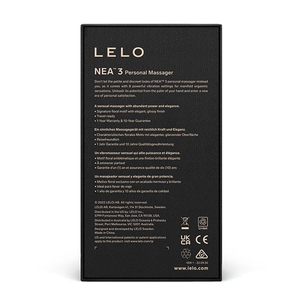 LELO - Nea 3 Vibrating Clit Massager (Pitch Black) Clit Massager (Vibration) Rechargeable 674671991 CherryAffairs