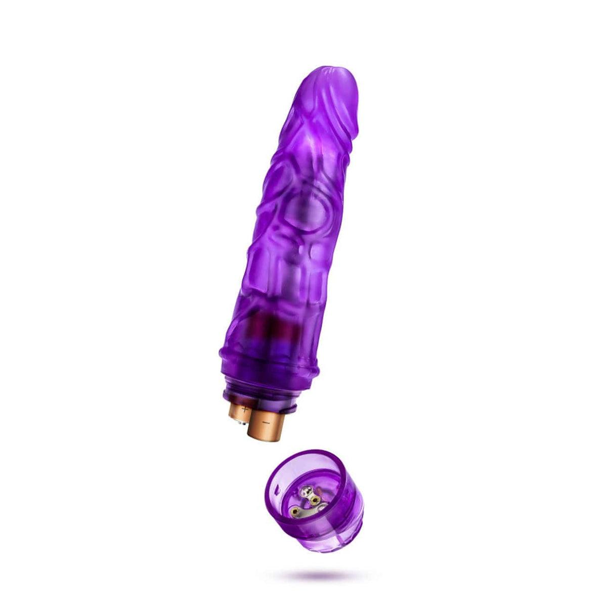 Blush Novelties - B Yours Vibe 3 Dildo Vibrator (Purple) Realistic Dildo w/o suction cup (Vibration) Non Rechargeable 622620495 CherryAffairs