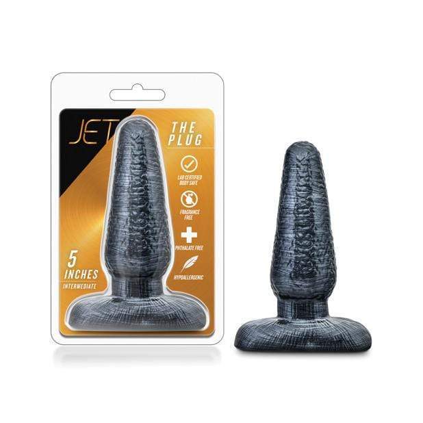 Blush Novelties - Jet The Plug Intermediate 5" (Black) Anal Plug (Non Vibration)