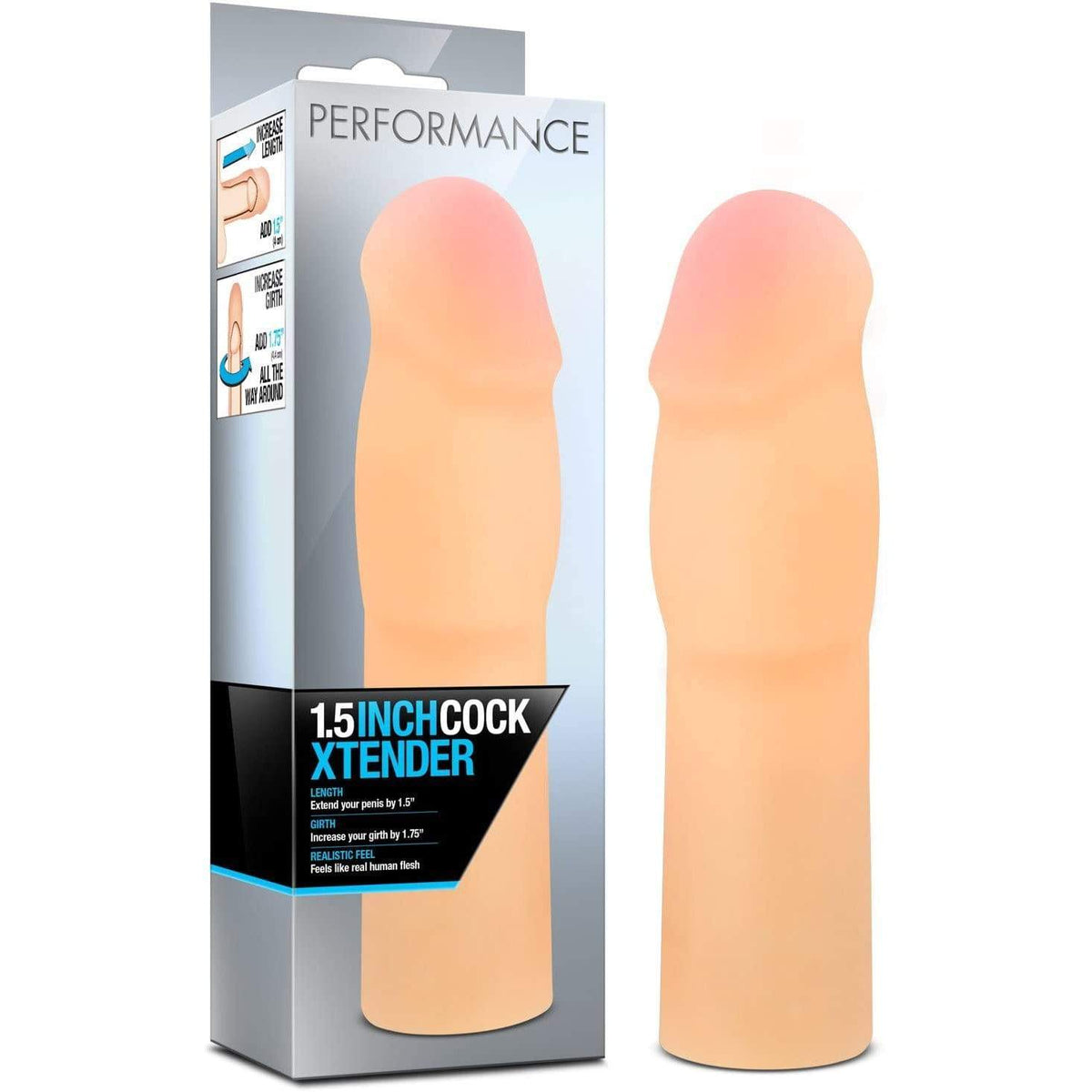 Blush Novelties - Performance Cock Xtender 1.5" (Beige) Cock Sleeves (Non Vibration) Durio Asia