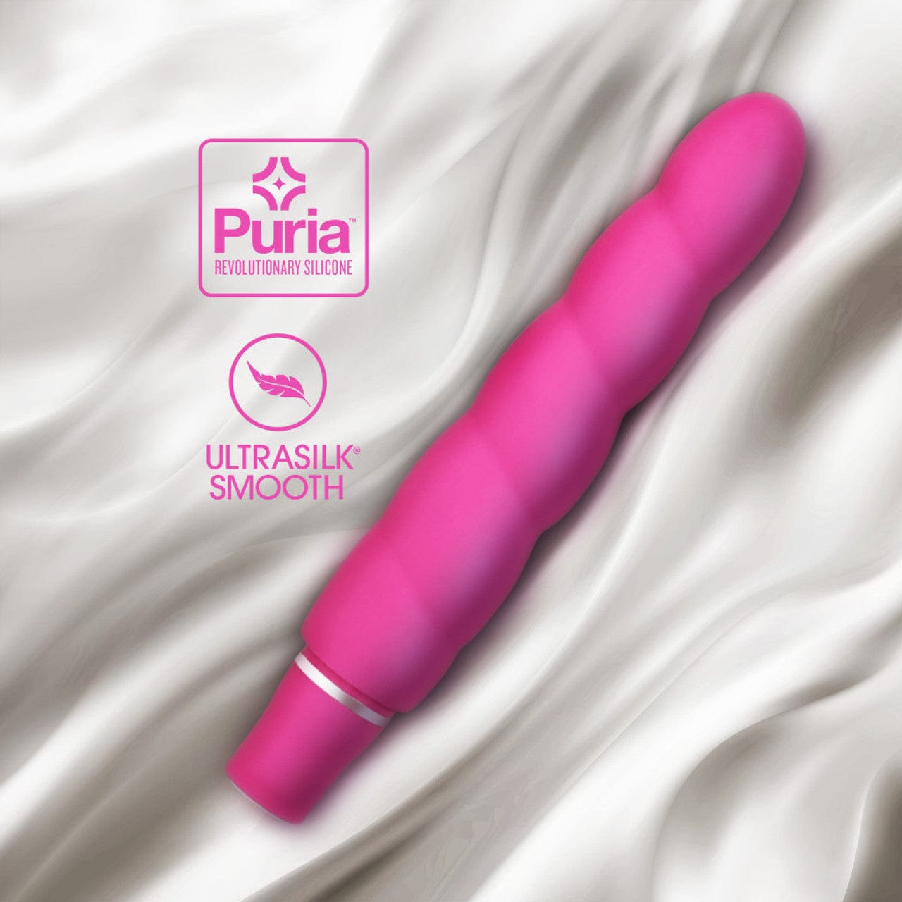 Blush Novelties - Luxe Anastasia Silicone Vibrator (Pink) Non Realistic Dildo w/o suction cup (Vibration) Non Rechargeable CherryAffairs