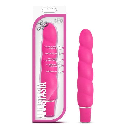 Blush Novelties - Luxe Anastasia Silicone Vibrator (Pink) Non Realistic Dildo w/o suction cup (Vibration) Non Rechargeable CherryAffairs
