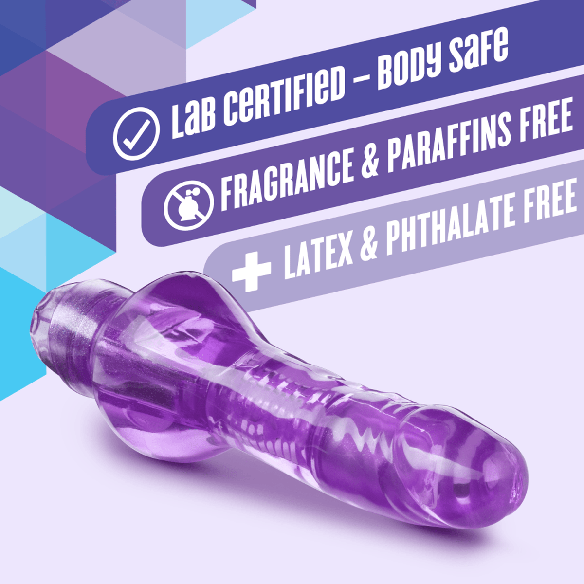 Blush Novelties - Naturally Yours Mr Right Now Vibrating Realistic Dildo 6.5" (Purple) Realistic Dildo w/o suction cup (Vibration) Non Rechargeable 622623598 CherryAffairs