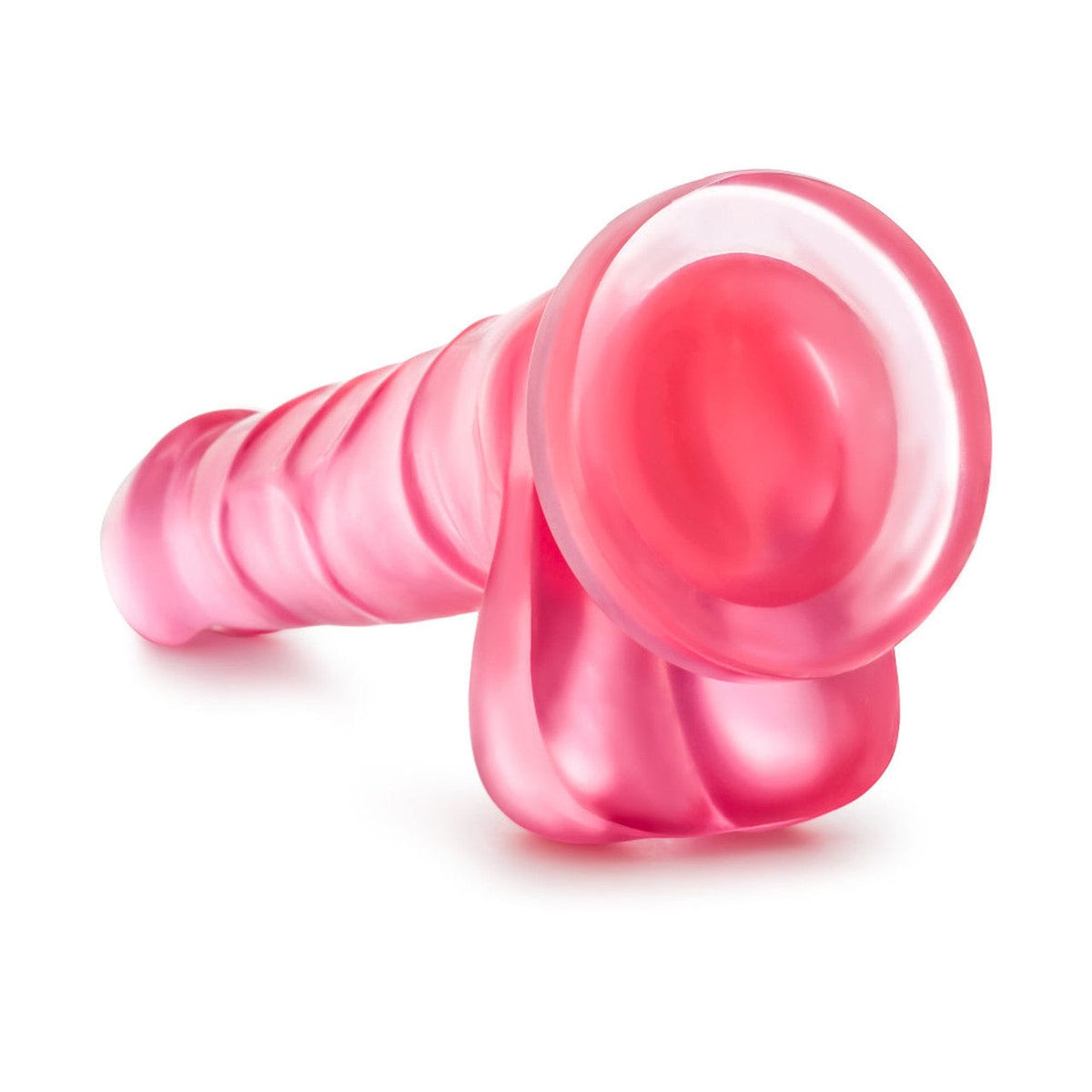 Blush Novelties - B Yours Sweet n Hard 4 Realistic Dildo with Balls 7" (Pink) Realistic Dildo with suction cup (Non Vibration) 622622375 CherryAffairs