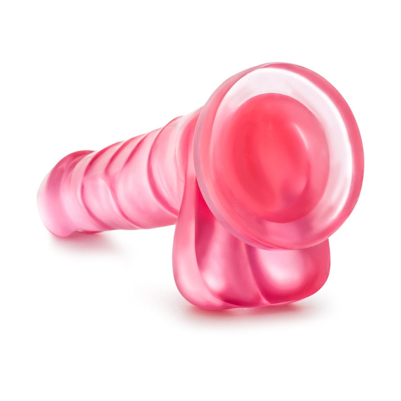Blush Novelties - B Yours Sweet n Hard 4 Realistic Dildo with Balls 7" (Pink) Realistic Dildo with suction cup (Non Vibration) 622622375 CherryAffairs